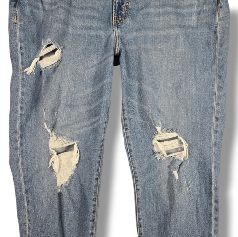Old Navy High Rise OG Straight Jean Distressed Secret Smooth Pocket Size 18 - Picture 5 of 13